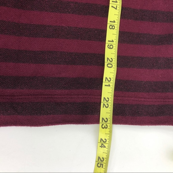 Anthropologie Striped Mock Neck 1/2 Sleeve Top S - Picture 6 of 7